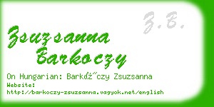 zsuzsanna barkoczy business card